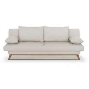 Comparateur de prix : Banquette convertible - 3 places - NAOTO - Tissu beige - Coffre de ran...