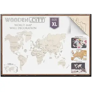 Comparateur de prix : Craenen Maquette Carte du monde XL  - Wooden City Maquette en bois  - WM503 