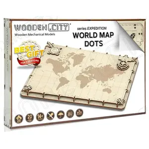 Comparateur de prix : Maquette Carte du monde expédition série de point  - Wooden City Maquette en bois  - WM507 