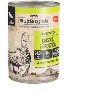 Wiejska Zagroda Dog 12 x 400 g pour chien - canard, poires pas cher