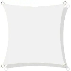 Voile d'ombrage en nylon imperméable 5x5 m blanc pas cher