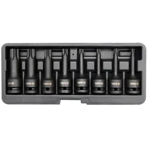 Yato yt-1065   Prend peu de chocs Définit 8pcs TORX 1/2" Noir