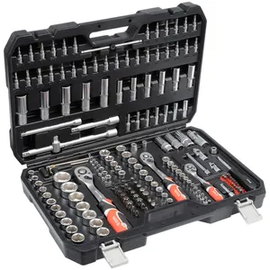 Yato Yt-38931   Jeu de douilles 1/10,2 cm 3/20,3 cm et 1/2 173 pcs Noir pas cher