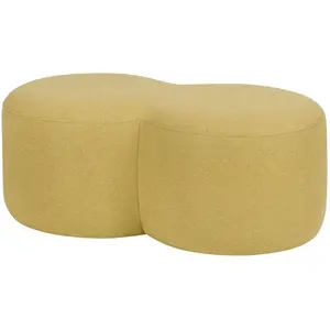 Comparateur de prix : noo.ma Pouf en forme de 8 en fibre synthétique, jaune