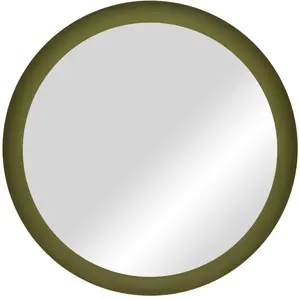 Comparateur de prix : noo.ma Miroir mural rond dans un cadre en métal brillant, vert