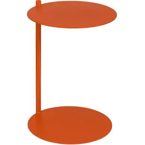 noo.ma Table d'appoint en acier peint par poudrage, orange pas cher