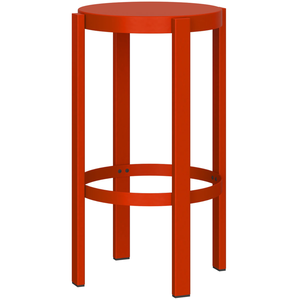 Comparateur de prix : noo.ma Tabouret de bar en acier robuste, rouge, 65 cm
