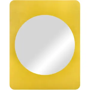 Comparateur de prix : noo.ma Miroir avec cadre en contreplaqué de bouleau, jaune