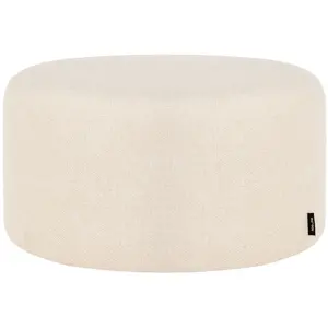 noo.ma Tabouret rond en fibres synthétiques, petit, beige pas cher