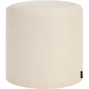 noo.ma Tabouret rond en fibre synthétique, grand, beige pas cher