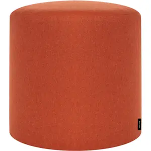 noo.ma Tabouret rond en laine, grand, terracotta pas cher