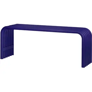 noo.ma Banc d'extérieur en acier galvanisé, myrtille pas cher