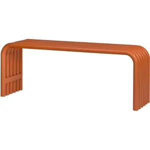 Comparateur de prix : noo.ma Banc d'extérieur en acier galvanisé, orange