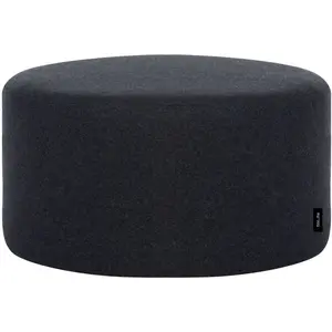 noo.ma Tabouret rond en laine, petit, noir