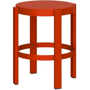 noo.ma Tabouret en acier robuste, rouge pas cher