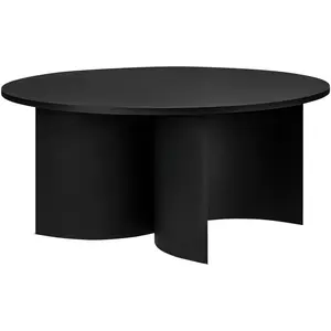Comparateur de prix : noo.ma Table basse ronde en bois de frêne, noir