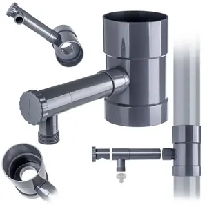 Comparateur de prix : KADAX Collecteur d'eau de pluie avec vanne 100mm - GZ 1 gris IBCLZ1-10...