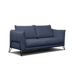 Non communiqué Canapé droit 3 places tissu bleu - HOSTEN pas cher