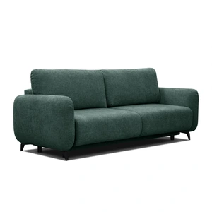 Courtois Laville Canapé convertible 3 places tissu vert foncé pas cher