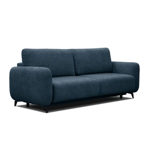 Courtois Laville Canapé convertible 3 places tissu bleu foncé pas cher