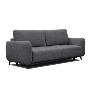 Courtois Laville Canapé convertible 3 places tissu gris foncé pas cher