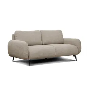 Courtois Laville Canapé droit 3 places tissu beige pas cher