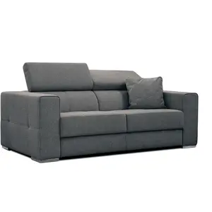 COURTOIS LAVILLE Canapé 3 places tissu gris foncé - quartz pas cher