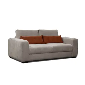 Courtois Laville Canapé droit 3 places tissu beige pas cher