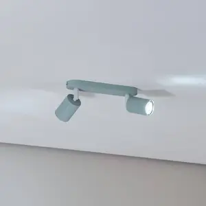 TK Lighting Spot pour plafond Livia, vert menthe, 35 cm, à 2 lampes, métal, GU10 pas cher