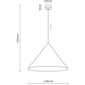 TK Lighting Suspension Cono, à 1 lampe, Ø 50 cm, terre cuite, E27 pas cher