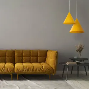 TK Lighting Suspension Cono, à 1 lampe, Ø 25 cm, jaune, E27 pas cher