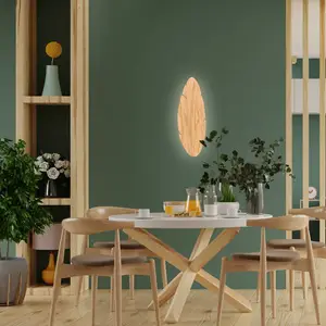 Envostar applique murale Lehti, forme de feuille, bois clair, 51 x 18 ...Vendu parluminaire