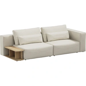 SITSIT Canapé 2 places en polyester beige avec table d'appoint 250x105cm Riposo Grande - SIT pas cher