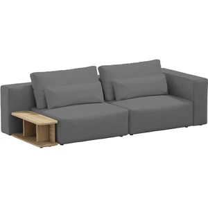 SITSIT Canapé 2 places en polyester gris avec table d'appoint 250x105cm Riposo Grande - SITS pas cher