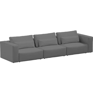 Canapé 3 places en polyester gris 375x105cm Riposo Grande - SITSIT pas cher