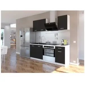 AUCUNE EXTRA - Cuisine complète L 180cm - Noir Mat pas cher