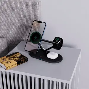 Comparateur de prix : Tech-Protect Qi15W-A41 3In1 Magnetic Magsafe Wireless Charger Noir