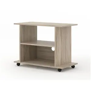 BIM Furniture Meuble TV avec roulettes sous main universel Yogi 80 cm salon Hi-Fi commode table pas cher