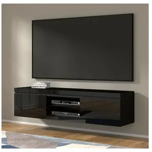 Meuble TV Stand universel NET 180cm noir brillant pas cher