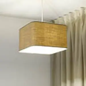 Maco Design Suspension Kwadro, beige, 40 x 40 cm, tissu de jute