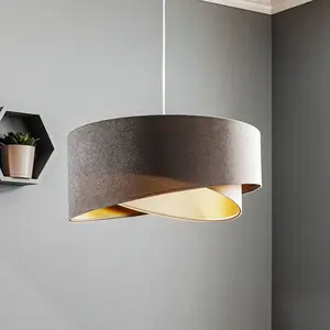 BPS KONCEPT Maco Design Suspension Vivien tricolore gris/beige/or pas cher