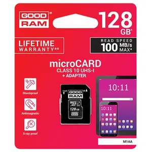 Goodram Carte Mémoire Avec Adaptateur Micro Sd M1aa Cl10 Uhs-i 128gb