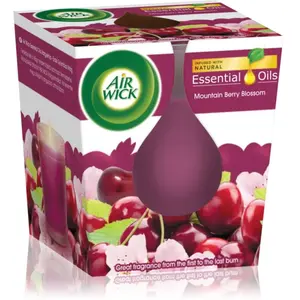 Air Wick Essential Oil Mountain Berry Blossom bougie parfumée 105 g pas cher