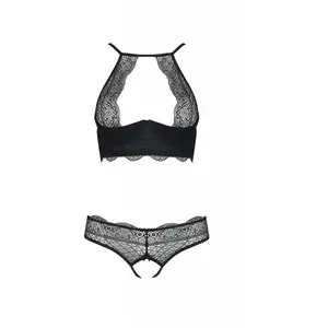 PASSION Ensemble 2 Pièces Ouvert Yona Noir pas cher