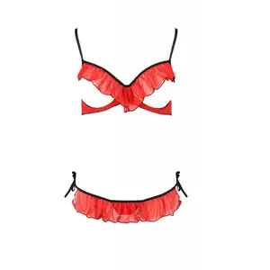 Passion Woman Sets Ensemble 2 Pièces Ouvert Cherry Devil Collection Rouge pas cher