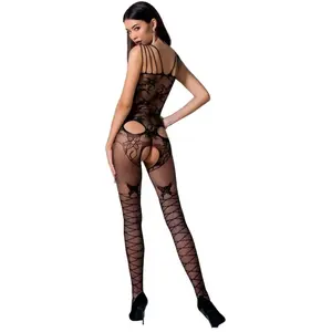 Comparateur de prix : Bodystocking Femme BS076 en Résille avec Dentelle Sexy - TU