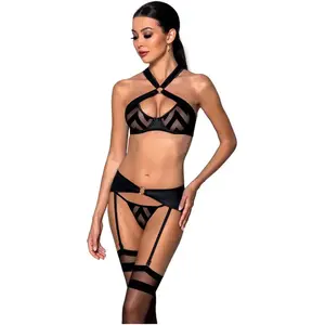 Passion Ensemble 3 Pièces Hima Leather Collection NoirVendu paradam-et-eve