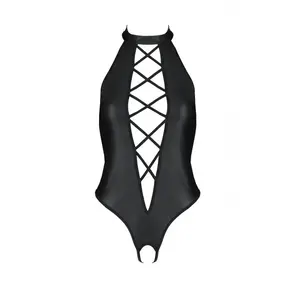 Comparateur de prix : Passion Dessous Body Ouvert Nancy Cuir Leather Collection Noir GT