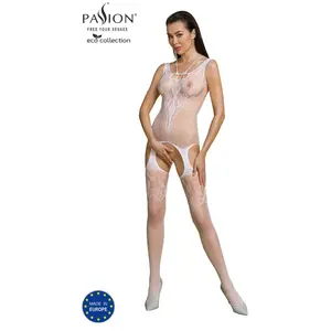 Passion - Bodystocking Eco Collection Eco Bs011 Blanc pas cher