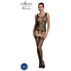 Passion - Bodystocking Eco Collection Eco Bs007 Noir pas cher